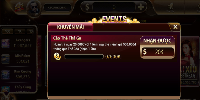 Hiện nay cổng game tổ chức chương trình hoàn lại tiền phương thức nạp thẻ cào